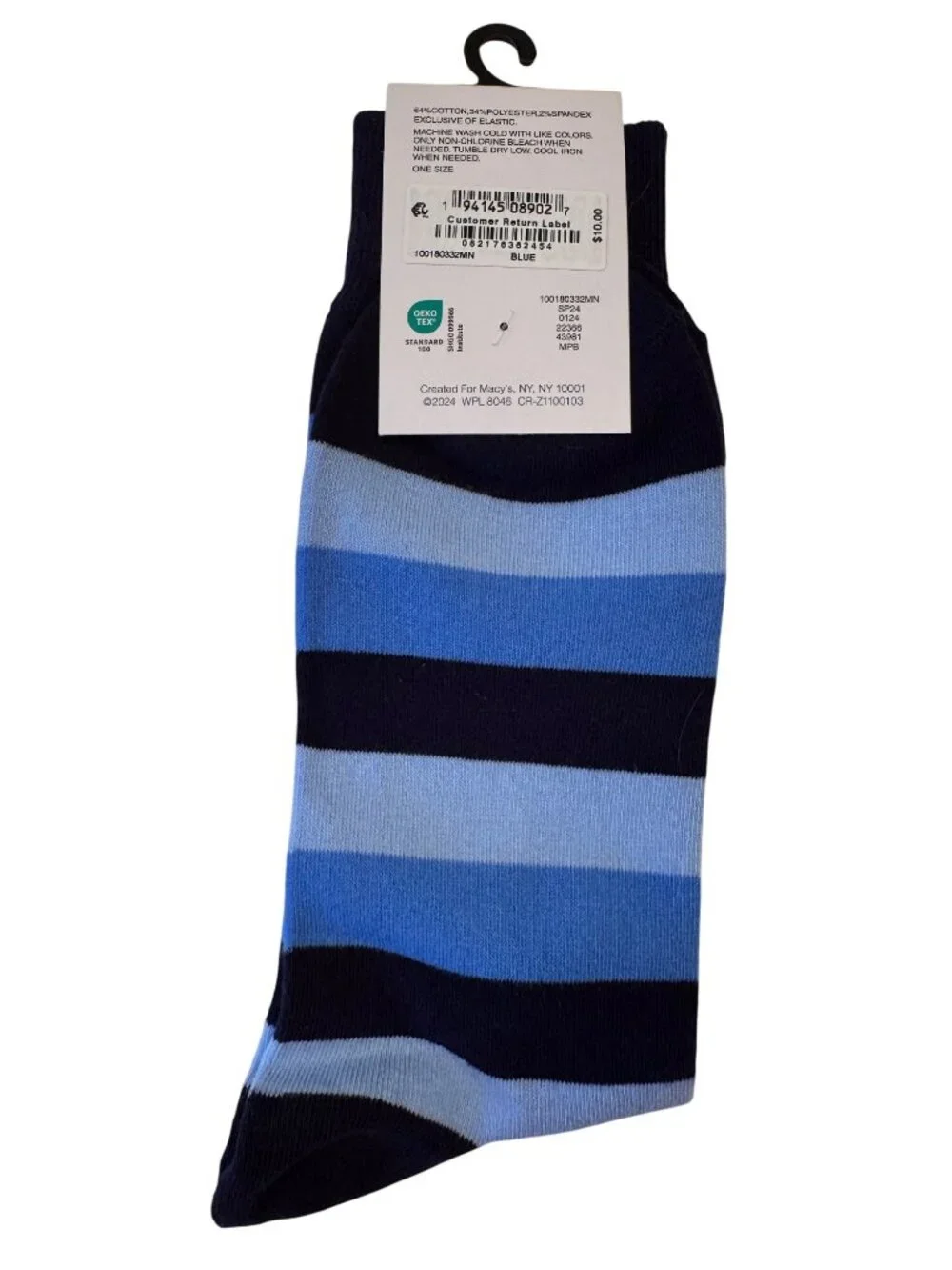 Club Room Crew Socks “ World’s Best Dad” NWT Blue  Father's Day